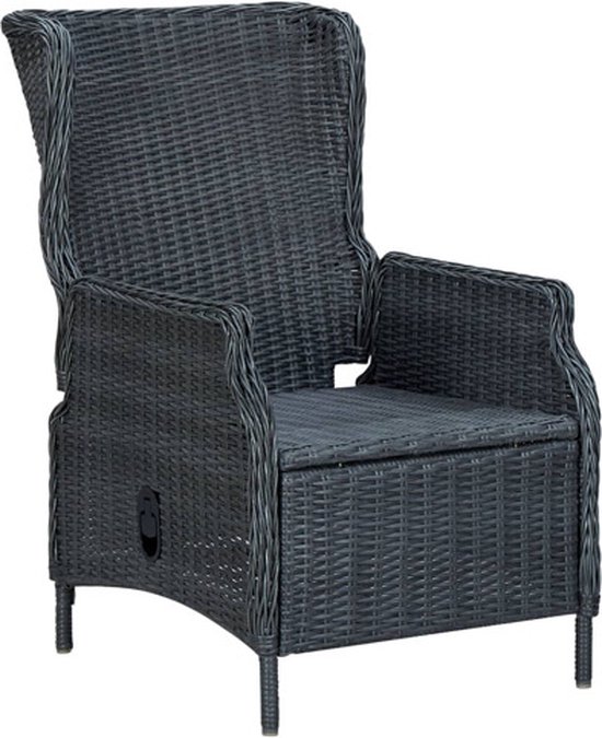 vidaXL Ensemble de jardin 9 pièces avec coussins Poly rotin gris foncé