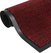 vidaXL Droogloopmat rechthoekig getuft 60x90 cm rood