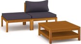 vidaXL-3-delige-Loungeset-met-donkergrijze-kussens-acaciahout