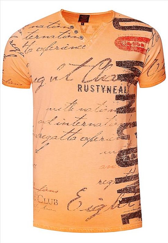 Rusty Neal - heren T-shirt oranje - R-15271