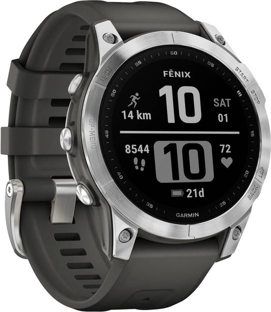 Garmin fenix 7 - Multisport Smartwatch voor heren - Geavanceerde GPS Tracker - 10ATM Waterdicht - 18 dagen batterij - 47mm - Graphite - Garmin