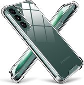 LuxeBass Hoesje geschikt voor Samsung Galaxy S22 - AntiShock- TPU - Transparant - telefoonhoes - gsm hoes - gsm hoesjes