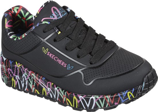 "Skechers Uno Lite Meisjes Sneakers - Zwart;Multicolour - Maat 27"