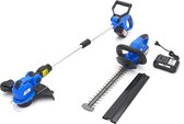 20V- 4.0Ah Heggenschaar en Grastrimmer Set Inclusief 2 Accu's