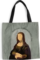 Sac bandoulière - Sac de plage - Shopper Pastel - Mona Lisa - Vert - Maîtres anciens - 40x40 cm - Sac en coton