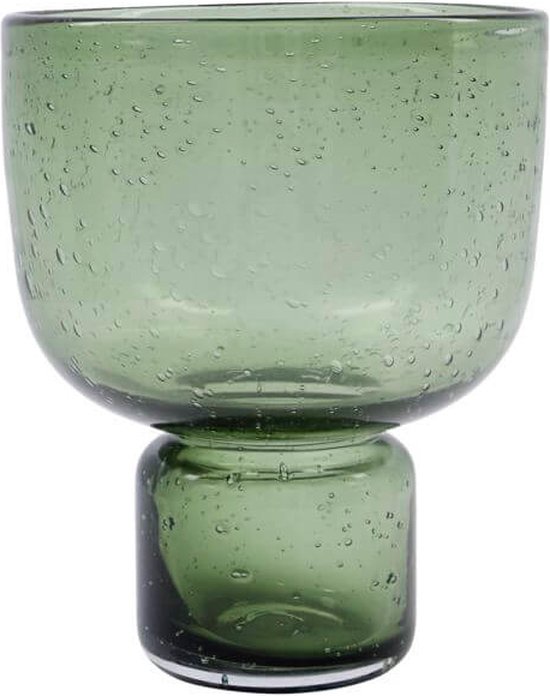 House Doctor vase Farida verre vert Ø17x22cm