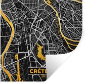 Stickers muraux - Créteil - Carte - France - Carte - Plan de ville - 50x50 cm - Film adhésif