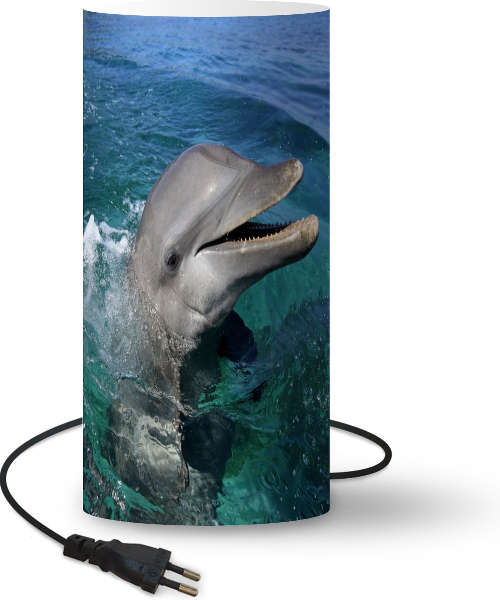 Lamp - Nachtlampje - Tafellamp slaapkamer - Nieuwsgierige tuimelaar - 54 cm hoog - Ø24.8 cm - Inclusief LED lamp