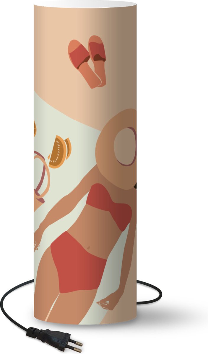 Lamptiger Tafellamp - Vrouw - Ø 22 Cm - E14 - Multicolor