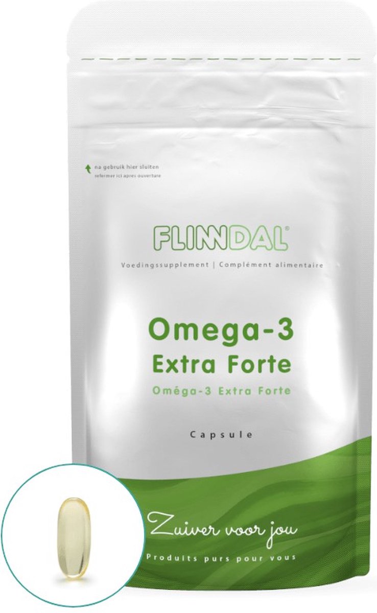 Goedkoopste Flinndal Omega 3 Extra Forte Capsules - Extra Hoog Gedoseerd Visolie Supplement - Omega-3 - 90 Capsules