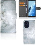 Flip case OPPO Find X5 Lite | Reno 7 5G Smartphone Hoesje Painting Grey