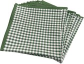 Serviettes à carreaux Petits carreaux verts 40 x 40 (lot de 6) (sans repassage) - vichy - pique-nique