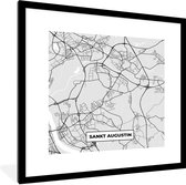 Fotolijst incl. Poster - Duitsland - Stadskaart - Plattegrond - Sankt Augustin - Kaart - 40x40 cm - Posterlijst