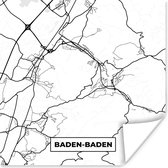 Poster Baden-Baden - Stadskaart - Plattegrond - Kaart - 75x75 cm