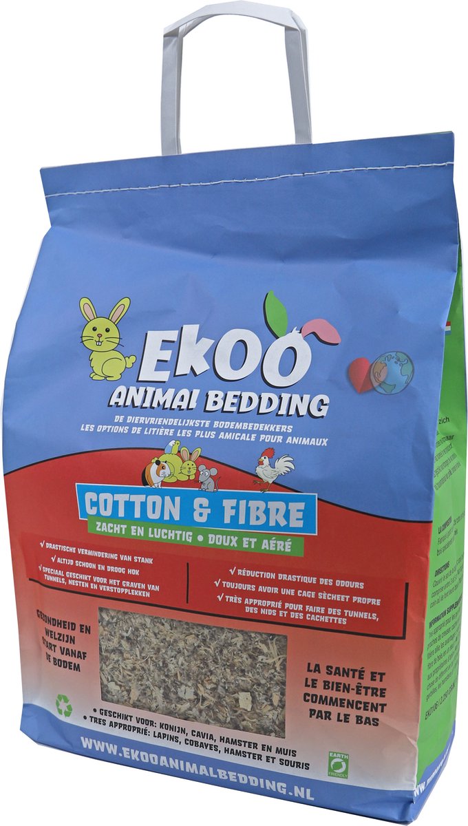 Ekoo Animal Bedding cotton and fibre, 30 liter
