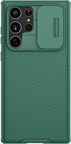 Telefoonhoesje geschikt voor Samsung Galaxy S22 Ultra 5G - Nillkin CamShield Pro Case - Groen