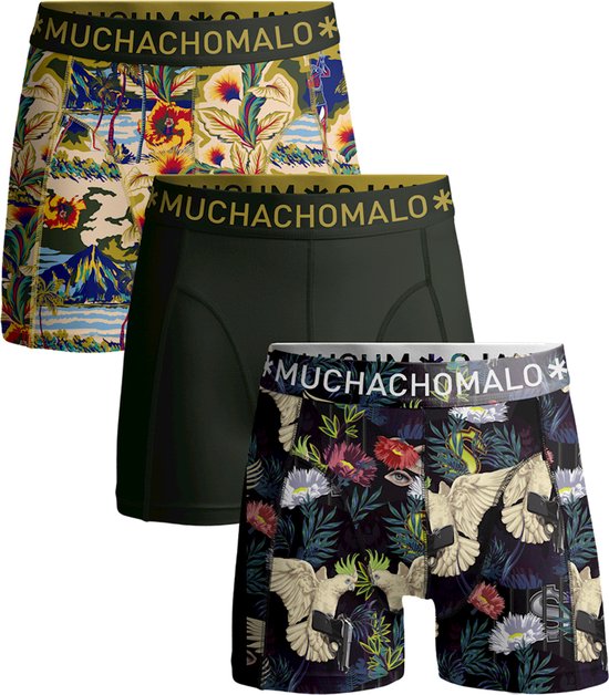 Muchachomalo - 3-pack boxershorts Baretta Blue Hawai