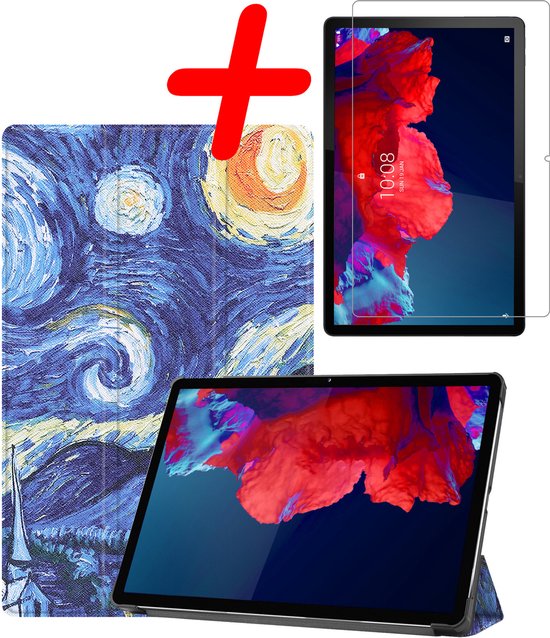 Housse Lenovo Tab P11 Plus avec protection d'écran - Housse Lenovo Tab P11 Plus Starry Sky - Housse Lenovo Tab P11 Plus Book Case avec protection d'écran