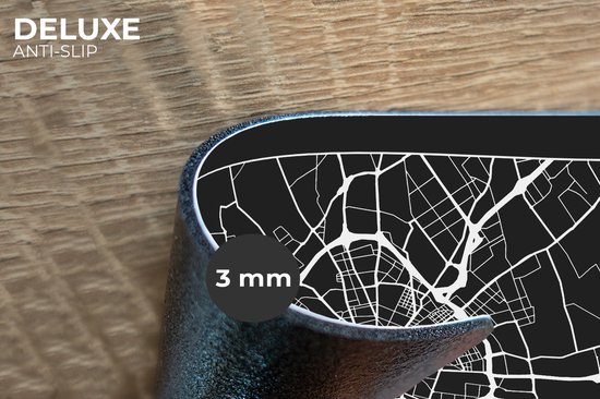 Set de table - Napperons en plastique - Carte - Plan de la ville - Palma de Majorque - Carte - 45x30 cm - 6 pièces - Résistant à la chaleur - Antidérapant - Sous-couche - Amovible