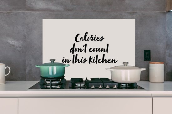 Spatscherm keuken 90x60 cm - Kookplaat achterwand Quotes - Koken ...