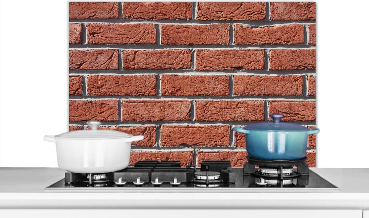 Spatscherm - Muur - Baksteen - Vintage - Spatwand - Koken - 80x55 cm