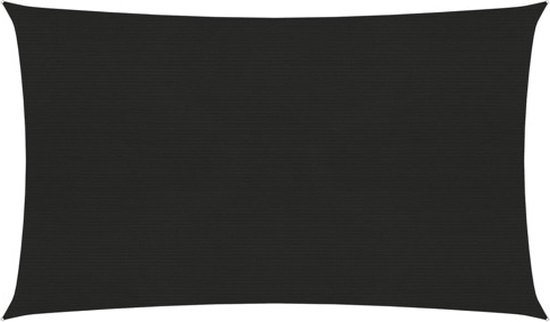 vidaXL - Zonnezeil - 160 - g/m² - 5x8 - m - HDPE - zwart
