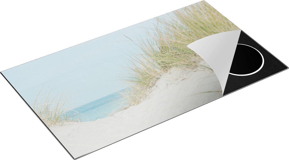 Chefcare Inductie Beschermer Duinplanten met Zand en Zee - Duinen - 91,6x52,7 cm - Afdekplaat Inductie - Kookplaat Beschermer - Inductie Mat