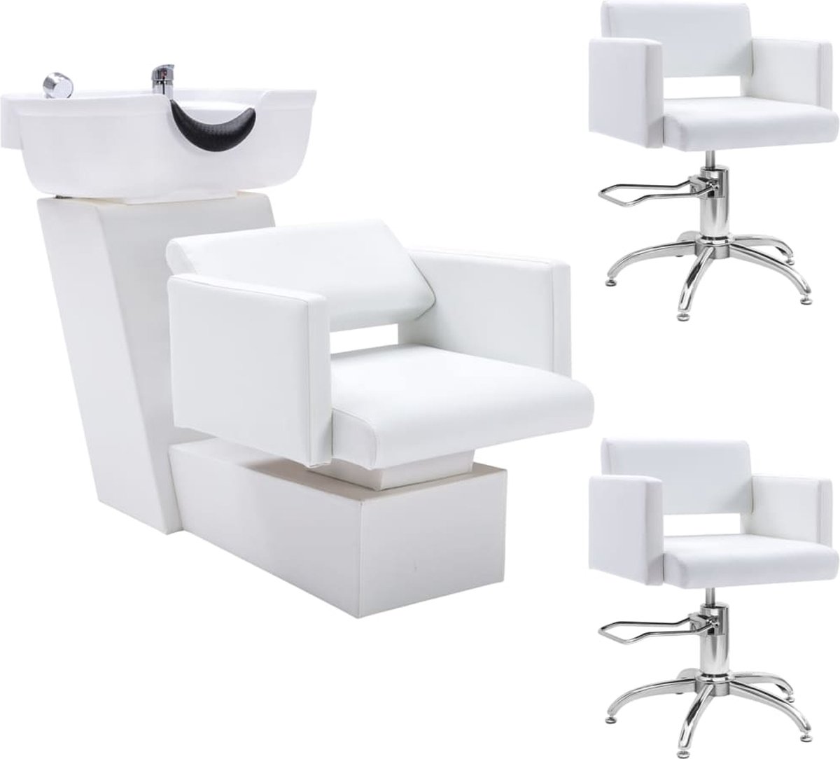 VidaLife Wasstoel met salonstoelen kunstleer