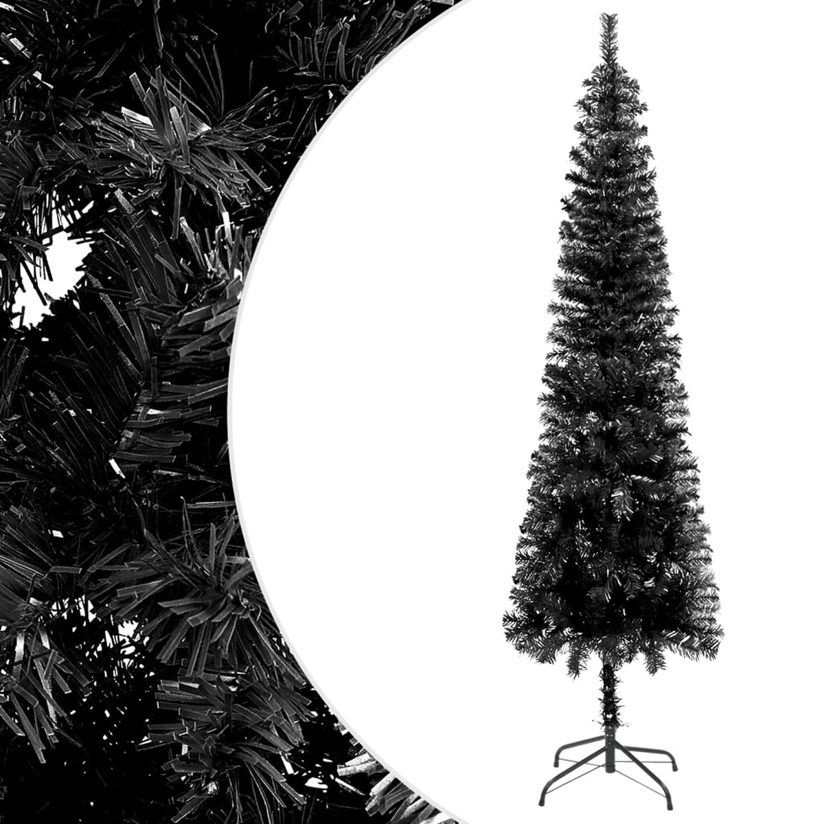 VidaLife Kerstboom smal 150 cm zwart