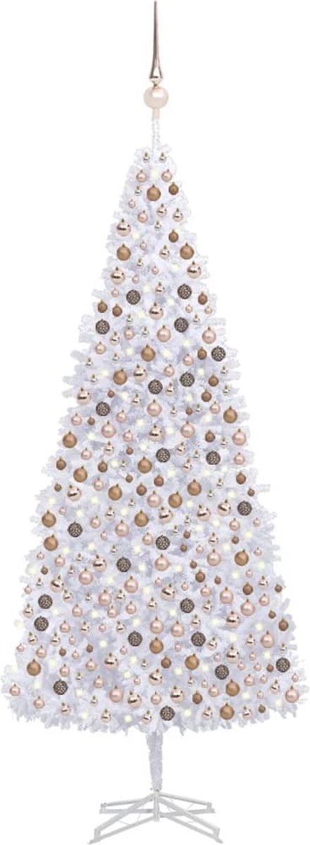VidaLife Kunstkerstboom met LED's en kerstballen 500 cm wit