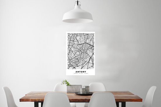 Affiche Carte - Plan - Plan de ville - France - Antony - 40x60 cm