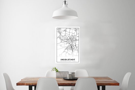 Affiche Ingolstadt - Plan d'étage - Carte - Plan de la ville - 40x60 cm