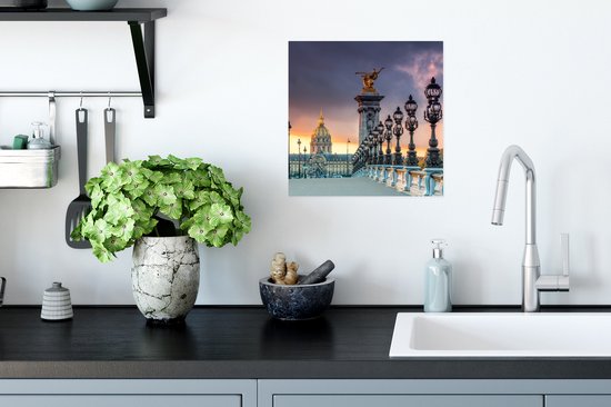 Poster Pont Alexandre III à Paris papier 30x30 cm - Tirage photo sur Poster (décoration murale salon / chambre) / Poster Europe