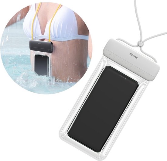 Baseus Waterdicht Telefoonhoesje – IPX8 Onderwaterhoes Smartphone tot 6.7 Inch – Voor Zwemmen, Strand & Vakantie