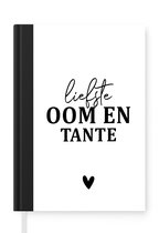 Notitieboek - Schrijfboek - 'Liefste oom en tante' - Quotes - Spreuken - Hart - Notitieboekje klein - A5 formaat - Schrijfblok