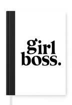 Notitieboek - Schrijfboek - Girl boss - Spreuken - Quotes - Notitieboekje klein - A5 formaat - Schrijfblok