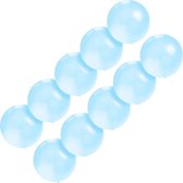 Set van 10x stuks groot formaat blauwe ballon met diameter 60 cm - Feestartikelen/versieringen