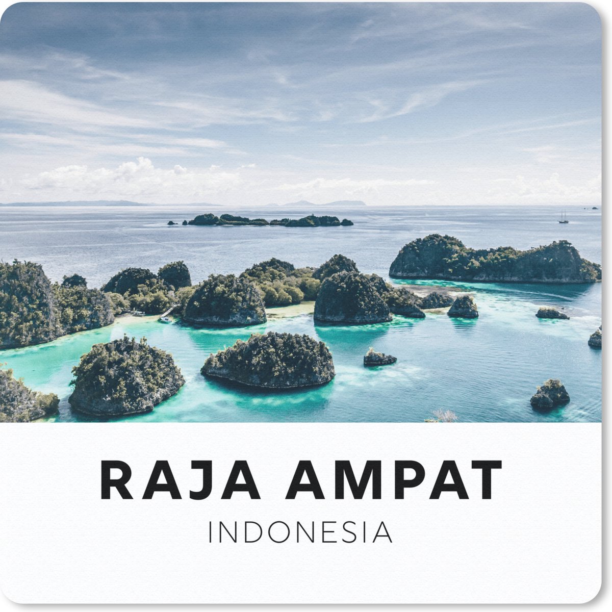 Muismat 30x30 cm - Mousepad Indonesië - Natuur - Water - Muismatten