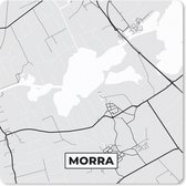 Muismat - Mousepad - Kaart - Friesland - Morra - Plattegrond - Stadskaart - 30x30 cm - Muismatten