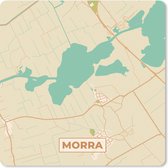 Muismat - Mousepad - Morra - Friesland - Kaart - Plattegrond - Stadskaart - 30x30 cm - Muismatten