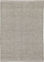 MOMO Rugs Vaasa Grey White Vloerkleed - 160x230  - Rechthoek - Laagpolig,Structuur Tapijt - Industrieel - Bruin, Wit, Zwart