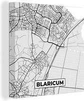 Peinture sur toile Carte - Carte - Blaricum - Plan de la ville - 20x20 cm - Décoration murale