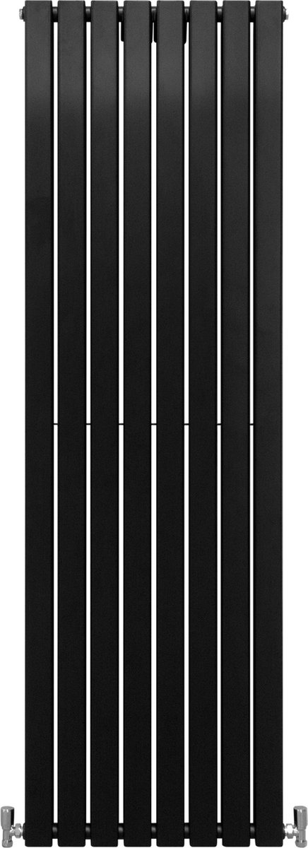 Design Radiator Sierradiator Verwarming - Mat Zwart - 1800 mm x 560 mm - Inclusief Schoonmaakborstel + Bevestigingsset - Plat Verticaal
