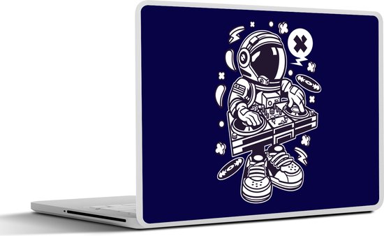 Laptop sticker - 17.3 inch - DJ - Astronaut - Vintage - 40x30cm - Laptopstickers - Laptop skin - Cover