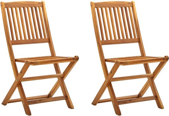 VidaXL Bistrostoelen 2 St - Massief Acaciahout - Poly Rattan - Beige kopen? Vergelijk de beste prijs op
