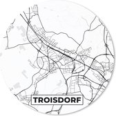 Muismat - Mousepad - Rond - Troisdorf - Plattegrond - Stadskaart - Kaart - 20x20 cm - Ronde muismat
