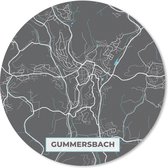 Muismat - Mousepad - Rond - Duitsland – Blauw – Gummersbach – Stadskaart – Kaart – Plattegrond - 40x40 cm - Ronde muismat