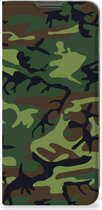 Portemonnee hoesje Motorola Moto G22 Telefoonhoesje Army Dark