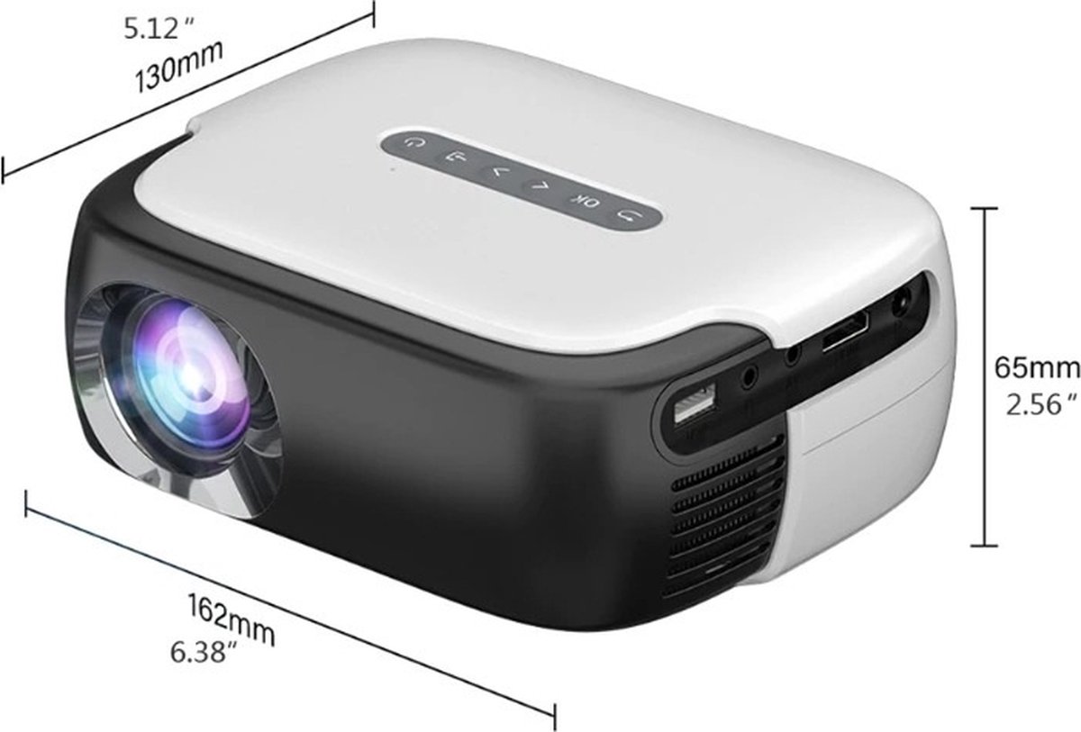 Elementkey PIX Beamer2 - Mini Projecteur Portable - 1000 LUMEN - Projecteur  1080P FULL... | bol.com