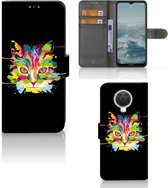 Wallet Book Case Nokia G10 | G20 Smartphone Hoesje Cat Color Leuke Verjaardagscadeaus